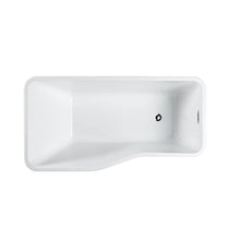Load image into Gallery viewer, Bellaterra Florence 59 inch Freestanding Rectangular Bathtub in Glossy White BA6818