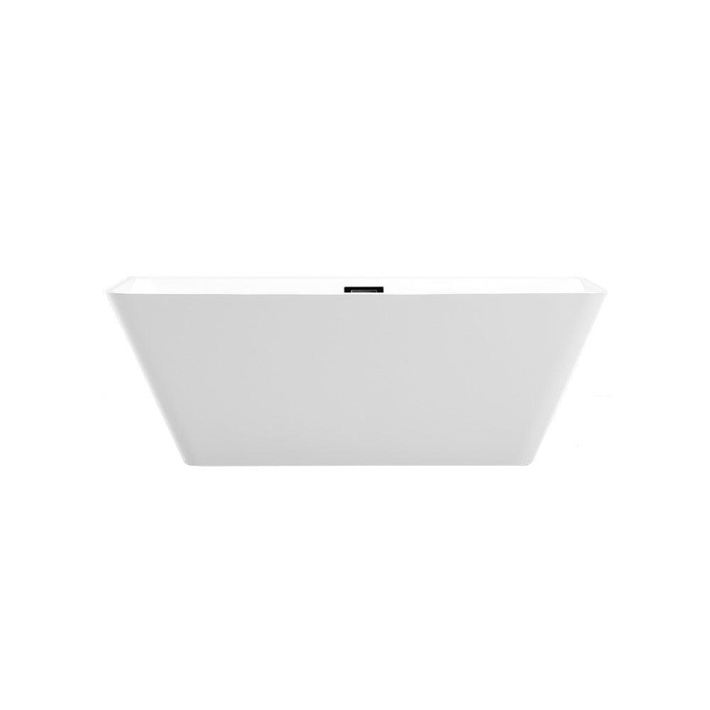 Bellaterra Brussels 67 inch Freestanding Rectangular Bathtub in Glossy White BA6819