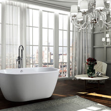Load image into Gallery viewer, Bellaterra Genoa 59 inch Freestanding Oval Bathtub in Glossy White BA6822