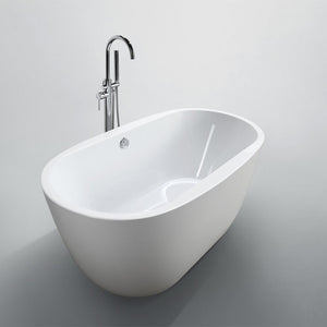 Bellaterra Genoa 59 inch Freestanding Oval Bathtub in Glossy White BA6822