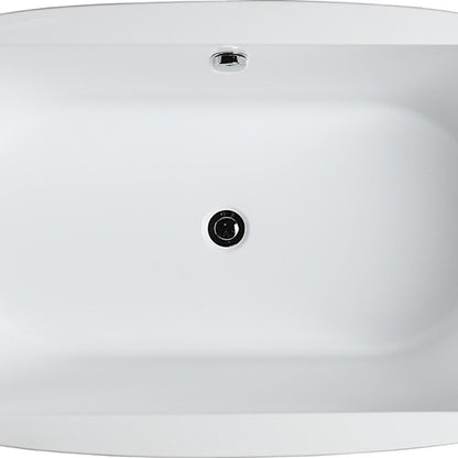 Bellaterra Genoa 59 inch Freestanding Oval Bathtub in Glossy White BA6822