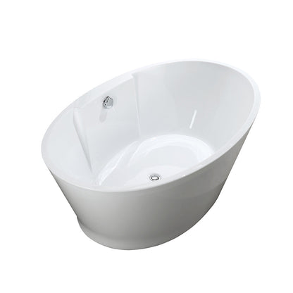 Bellaterra Lecce 67" Freestanding Oval Bathtub in Glossy White BA6823