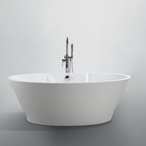 Bellaterra Lecce 67" Freestanding Oval Bathtub in Glossy White BA6823