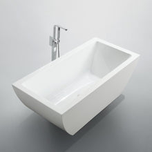 Load image into Gallery viewer, Bellaterra Livorno 59&quot; Freestanding Rectangular Bathtub in Glossy White BA6825