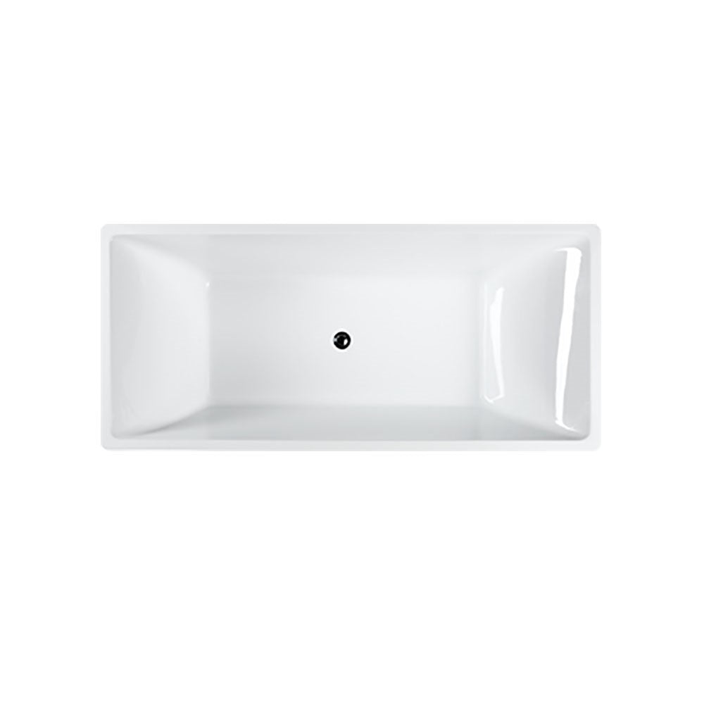 Bellaterra Messina 71" Freestanding Rectangular Bathtub in Glossy White BA6826