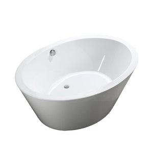 Bellaterra Udine 67" Freestanding Oval Bathtub in Glossy White BA6827