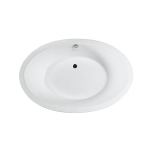 Bellaterra Udine 67" Freestanding Oval Bathtub in Glossy White BA6827