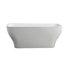 Load image into Gallery viewer, Bellaterra Novara 59&quot; Freestanding Rectangular Bathtub in Glossy White BA6829
