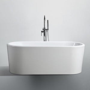 Bellaterra Padua 63" Freestanding Oval Bathtub in Glossy White BA6830