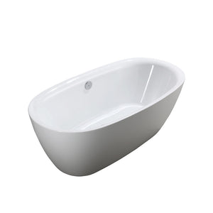 Bellaterra Palermo 67" Freestanding Oval Bathtub in Glossy White BA6831