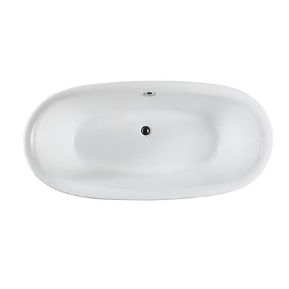 Bellaterra Palermo 67" Freestanding Oval Bathtub in Glossy White BA6831