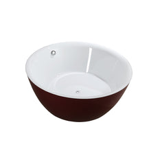 Load image into Gallery viewer, Bellaterra Prato 59&quot; Freestanding Round Bathtub in Glossy Red BA6832RD