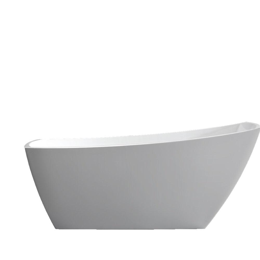Bellaterra Albi 67 inch Freestanding Rectangular Bathtub in White BA7525