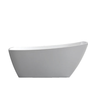 Bellaterra Albi 67 inch Freestanding Rectangular Bathtub in White BA7525