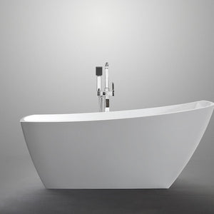 Bellaterra Albi 67 inch Freestanding Rectangular Bathtub in White BA7525