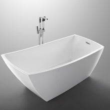 Load image into Gallery viewer, Bellaterra Albi 67 inch Freestanding Rectangular Bathtub in White BA7525