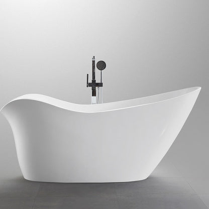 Bellaterra Colmar 69 inch Freestanding Oval Bathtub in White BA7527