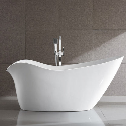 Bellaterra Colmar 69 inch Freestanding Oval Bathtub in White BA7527