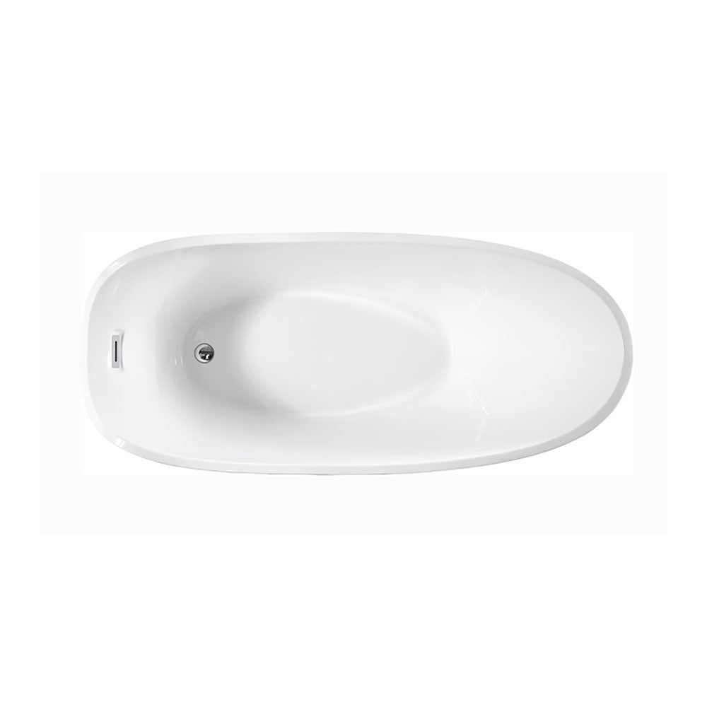 Bellaterra Colmar 69 inch Freestanding Oval Bathtub in White BA7527