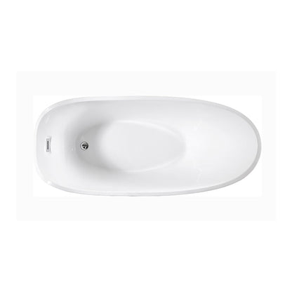 Bellaterra Colmar 69 inch Freestanding Oval Bathtub in White BA7527