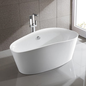 Bellaterra Grasse 67 inch Freestanding Oval Bathtub in White BA7528