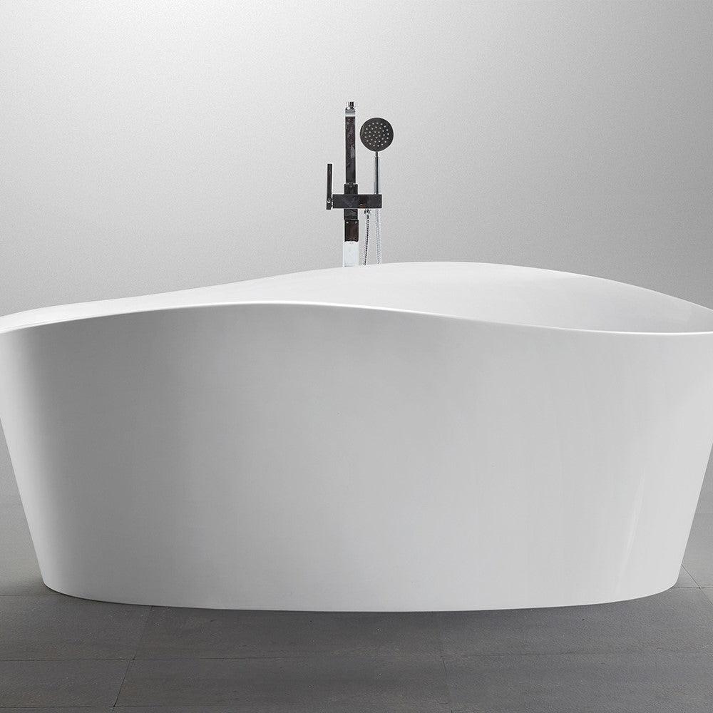 Bellaterra Grasse 67 inch Freestanding Oval Bathtub in White BA7528