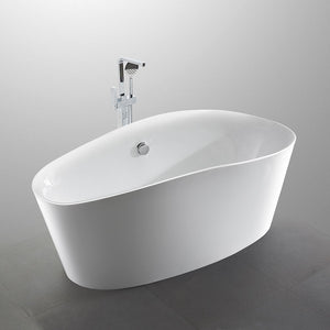 Bellaterra Grasse 67 inch Freestanding Oval Bathtub in White BA7528