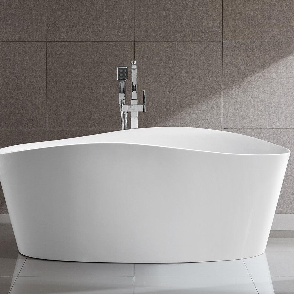 Bellaterra Grasse 67 inch Freestanding Oval Bathtub in White BA7528