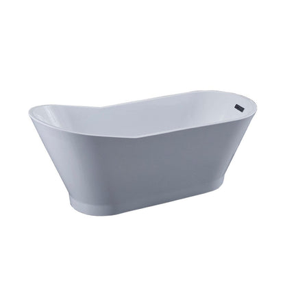 Bellaterra Melun 67" Freestanding Oval Bathtub in White BA7529