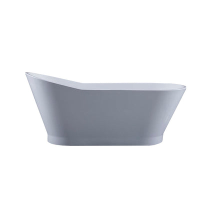 Bellaterra Melun 67" Freestanding Oval Bathtub in White BA7529