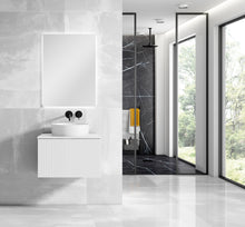 Load image into Gallery viewer, Bari 24&quot; Vanity with Matching Top and Vessel Sink Ceramic Sink in White