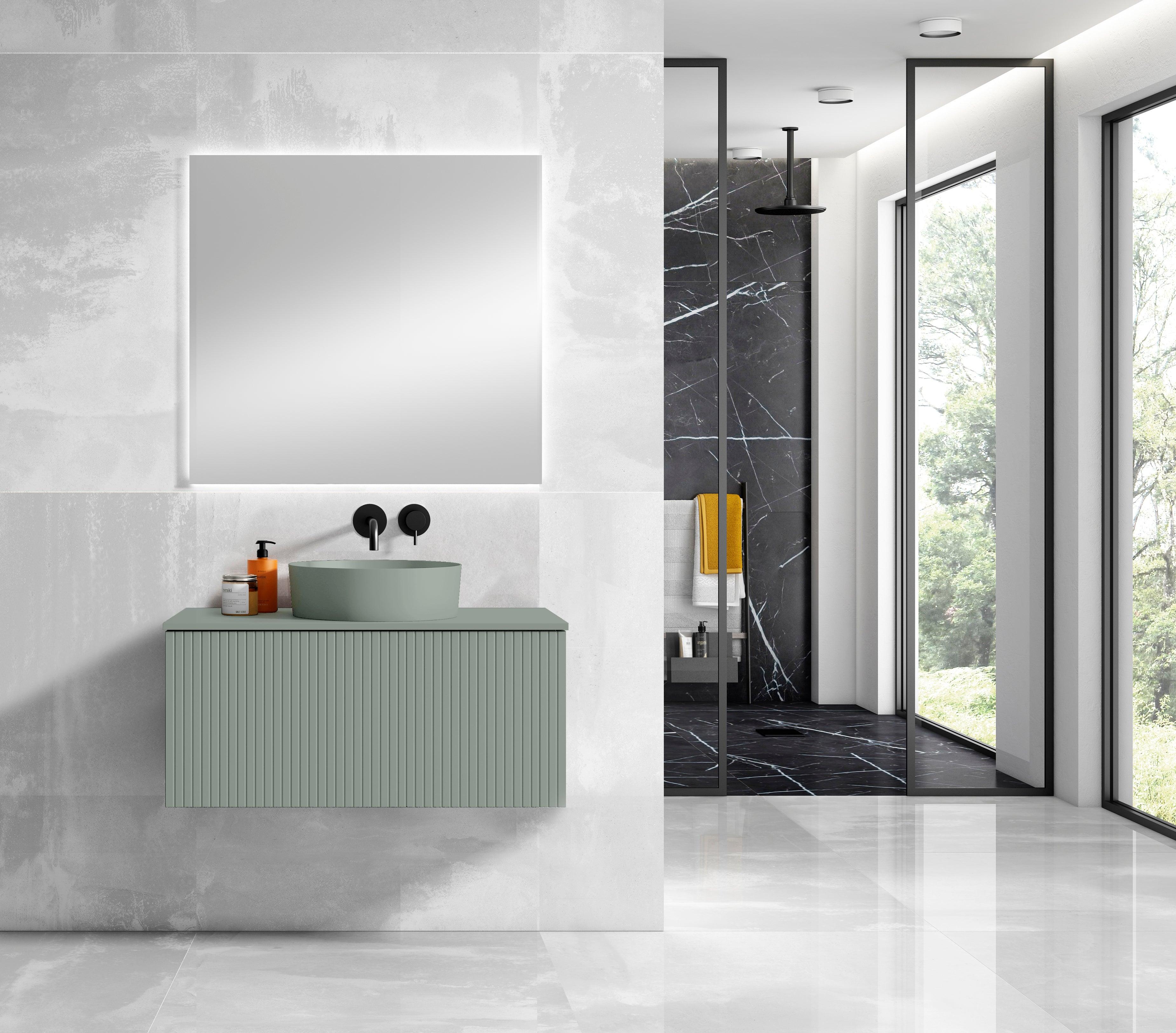 32" Bari Vanity, Matching Top, Vessel SinkCeramic Sink