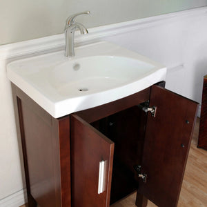 Bellaterra 23.8 in Black Single Sink Freestanding Wood Vanity 804381