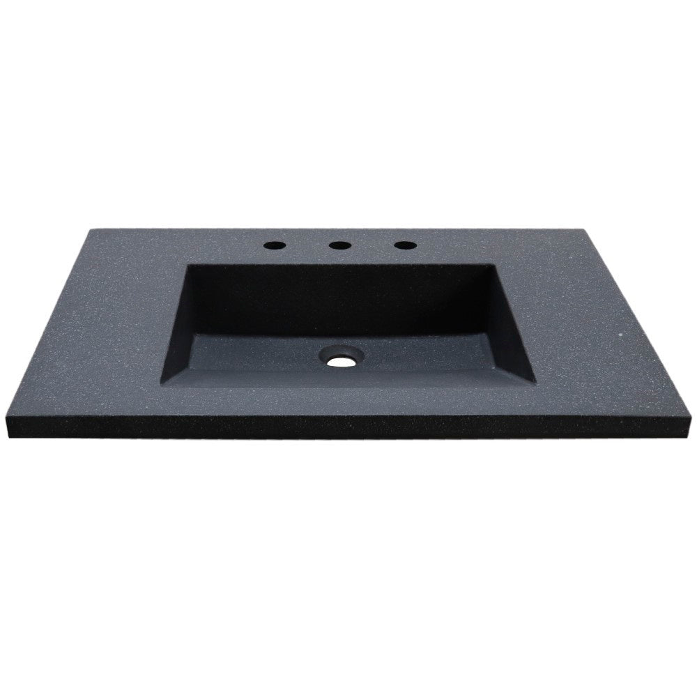 Bellaterra 31 in. Single Concrete Ramp Sink Top CT3122-BL, Front