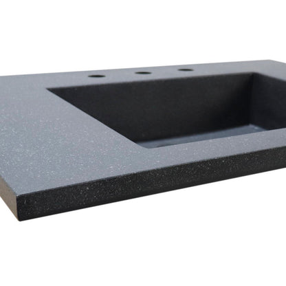 Bellaterra 31 in. Single Concrete Ramp Sink Top CT3122-BL, Close view