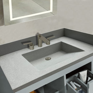 Bellaterra 31 in. Single Concrete Ramp Sink Top CT3122-BL-DG-WH