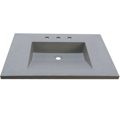 Bellaterra 31 in. Single Concrete Ramp Sink Top Gray CT3122-DG