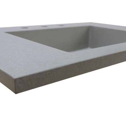 Bellaterra 31 in. Single Concrete Ramp Sink Top Gray CT3122-DG