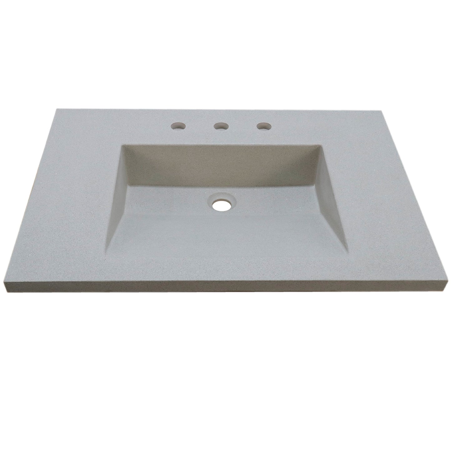 Bellaterra 31 in. Single Concrete Ramp Sink Top White CT3122-WH