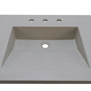 Bellaterra 31 in. Single Concrete Ramp Sink Top White CT3122-WH