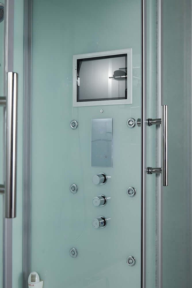 Maya Catania Steam Shower Massage Bathtub 71" x 38"- White Right