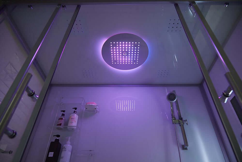 Maya Catania Steam Shower Massage Bathtub 71" x 38"- White Right