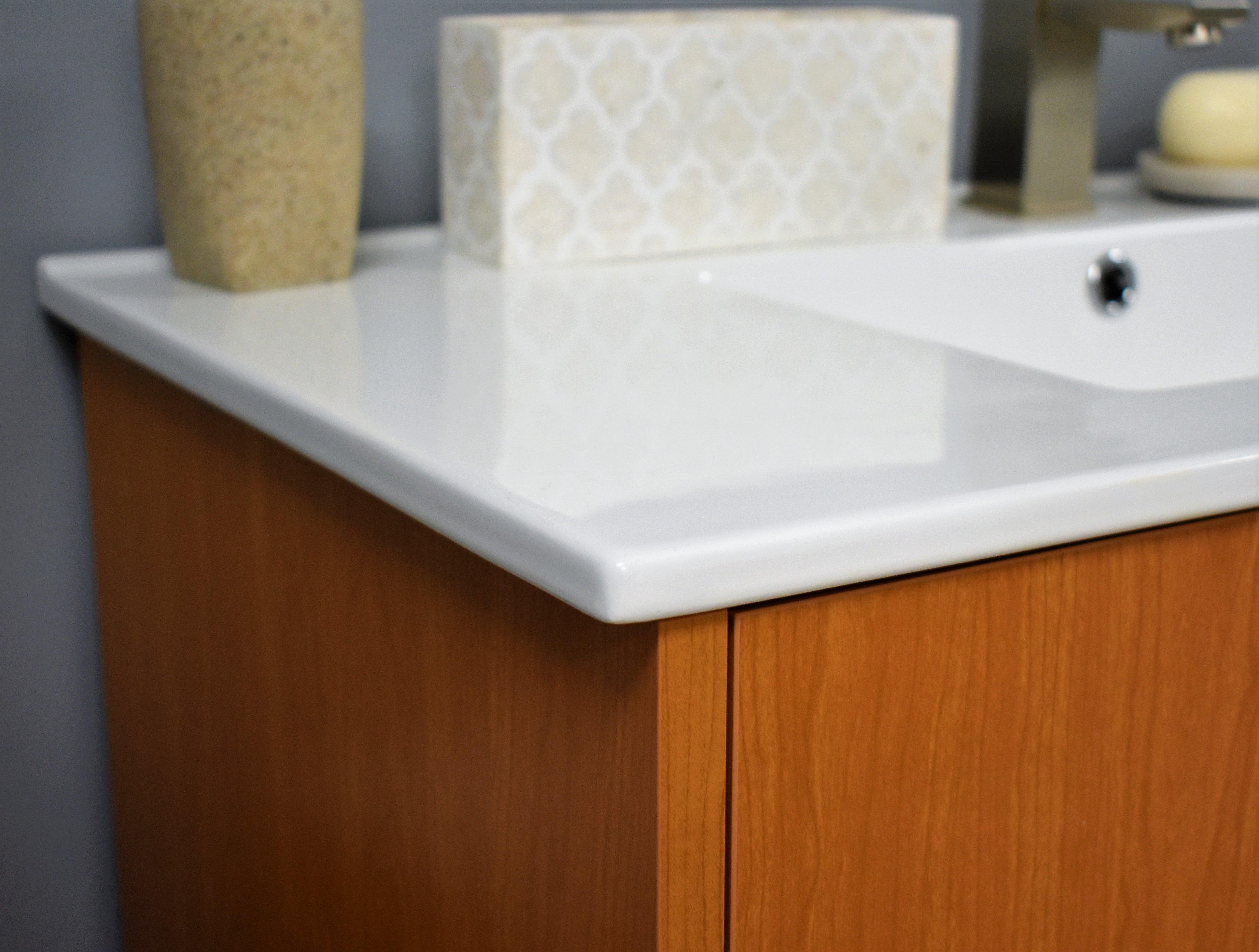 Volpa USA Pacific 24" Modern Honey Maple Bathroom Vanity MTD-3124HM-14 CC