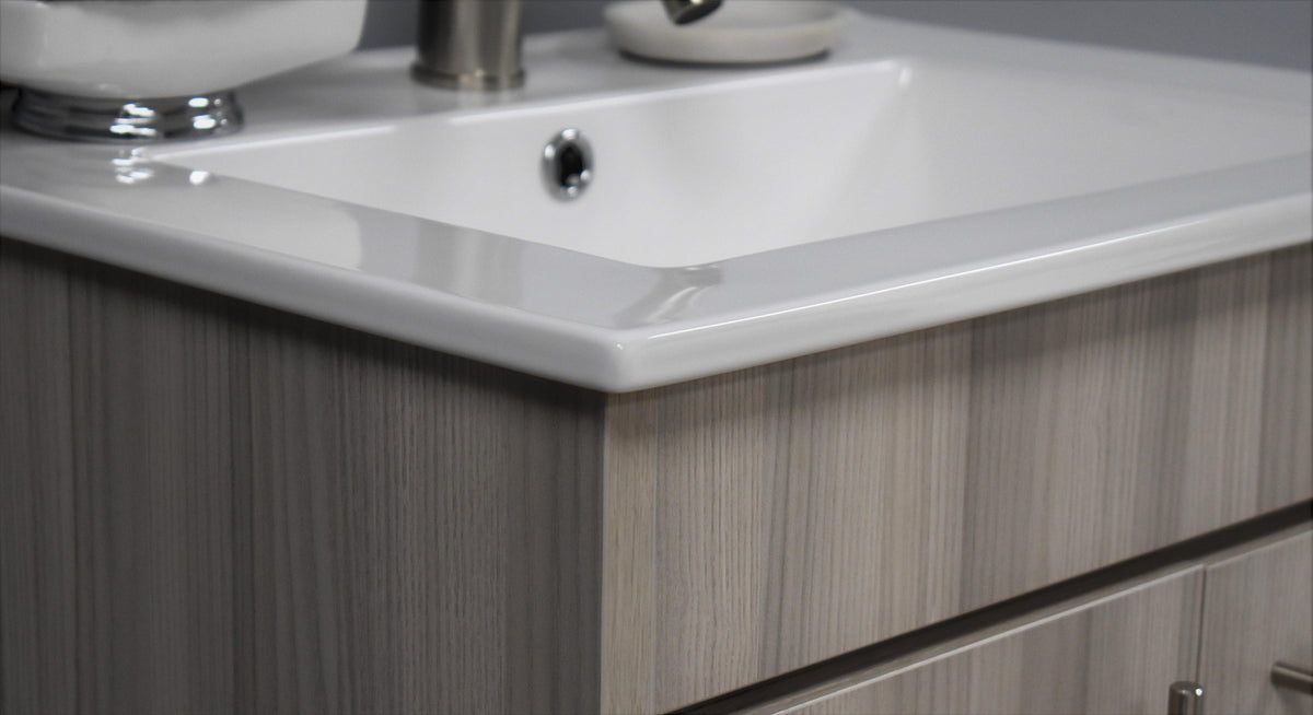 Volpa USA Pacific 24" Modern Ash Grey Bathroom Vanity MTD-3124AG-14 CC