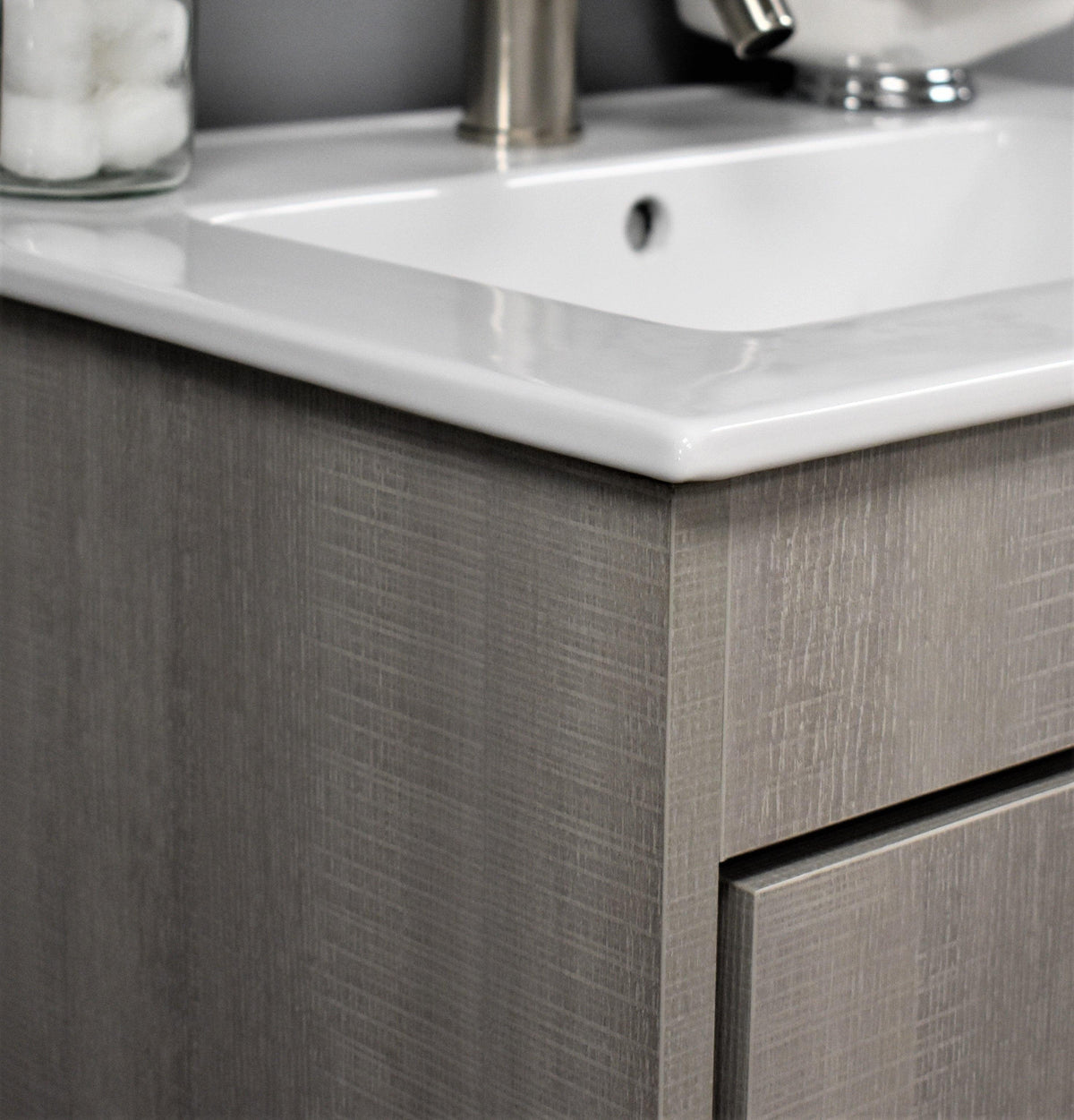 Volpa USA Pacific 24" Modern Soft Weathered Grey Bathroom Vanity MTD-3124WG-14 CC