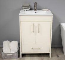 Load image into Gallery viewer, Volpa USA Pacific 24&quot; Modern Soft White Bathroom Vanity MTD-3124W-14 