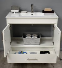 Load image into Gallery viewer, Pacific 36&quot; vanity White MTD-3136W-14 front open