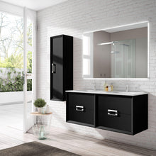 Load image into Gallery viewer, Lucena Bath 80&quot; Décor Tirador Double Vanities in White, Black, Gray or White and Silver. - The Bath Vanities