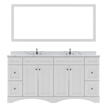 Load image into Gallery viewer, ED-25072-CCRO-WH White Talisa 72&quot; Double Bath Vanity Set with Calacatta Quartz Top &amp; Oval Centered Basin, Mirror