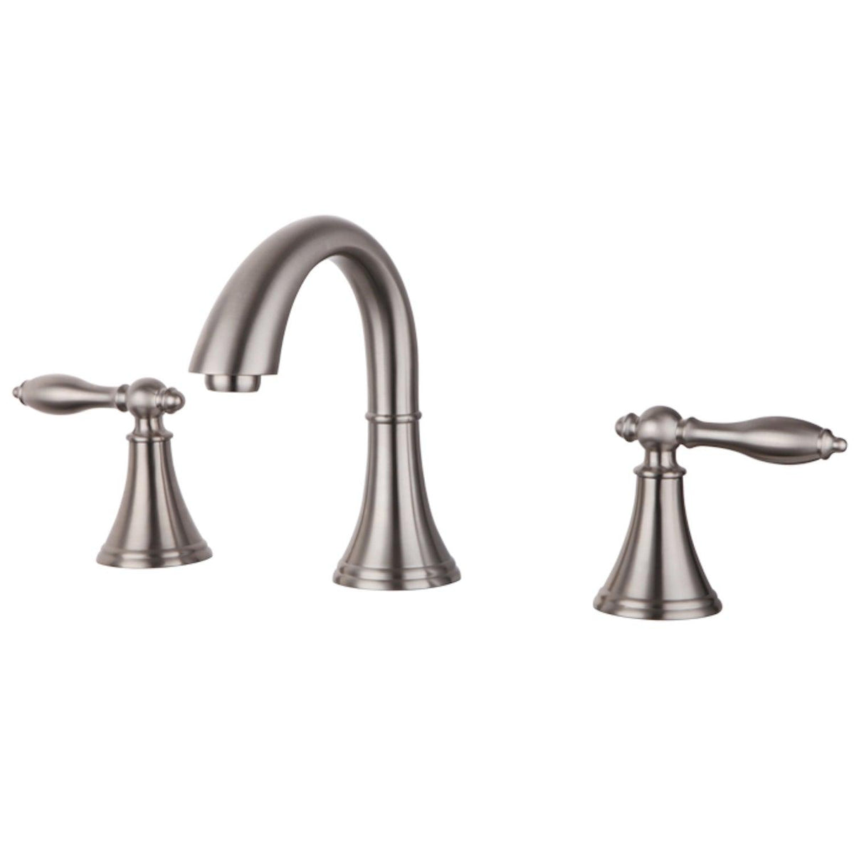 Wide Spread Lavatory Faucet F01 115 02 in Brush Nickel